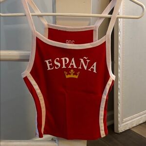 Red España Tank Top